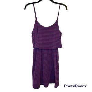 GAP Gray and Red Striped Sleeveless Mini Dress Size XS/Small
